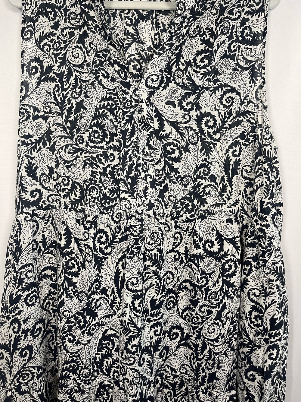 Anthropologie x Maeve Marya black white cotton maxi dress sz XL EUC - Picture 5 of 11